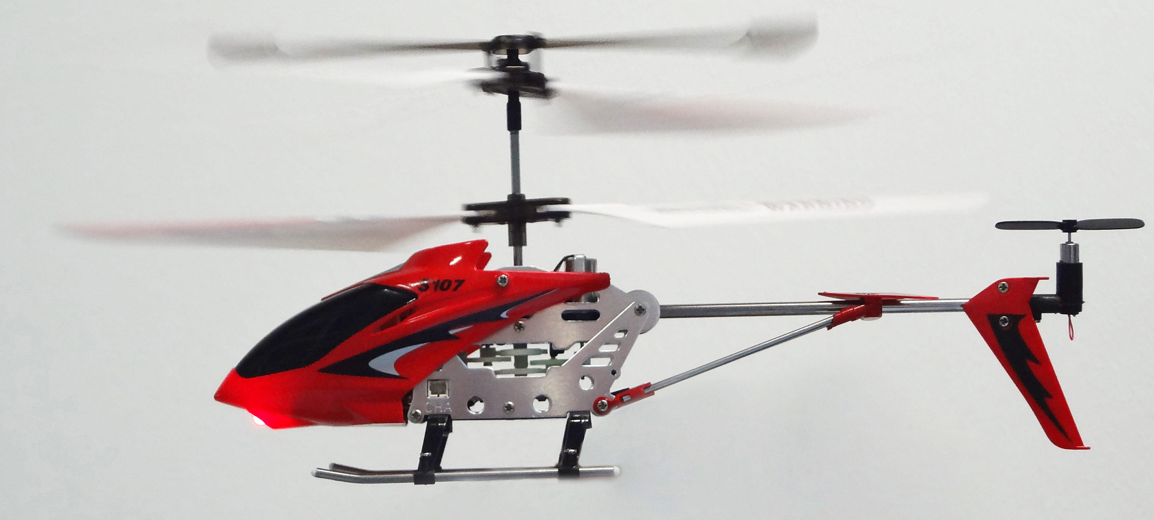 A photo of a remote controlled helicopter