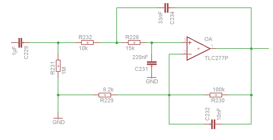 picture showing the schematic of a band pass filter